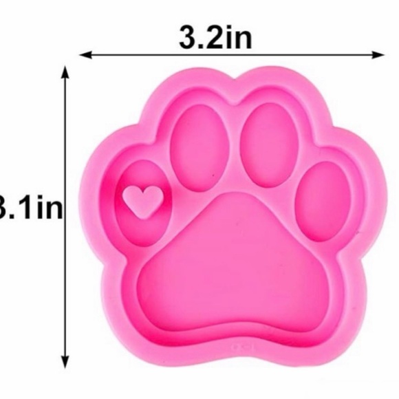 Glitter Paw Print Key Holder with Tassel - Picture 7 of 8